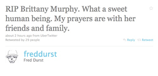 Illustration for article titled Celebrities React To Brittany Murphy's Death On Twitter